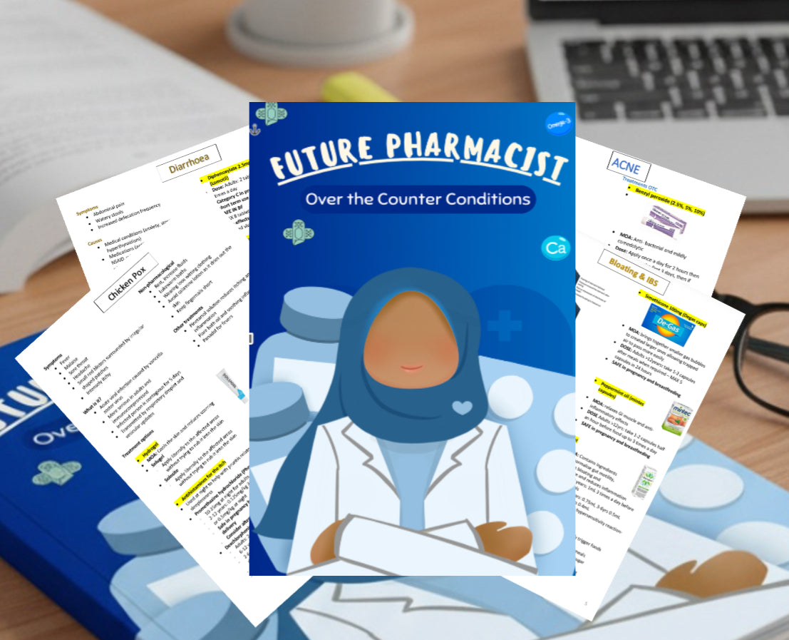pharmacy notes studying over the counter conditions diseases treatments symptoms