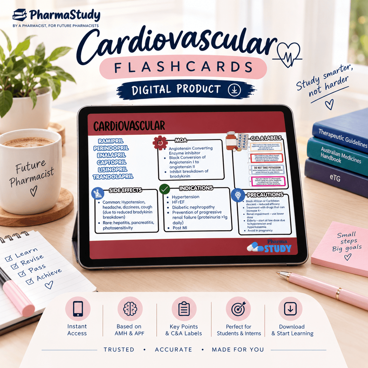 Cardiology Flashcards - PharmaStudyDigital ProductPharmaStudy